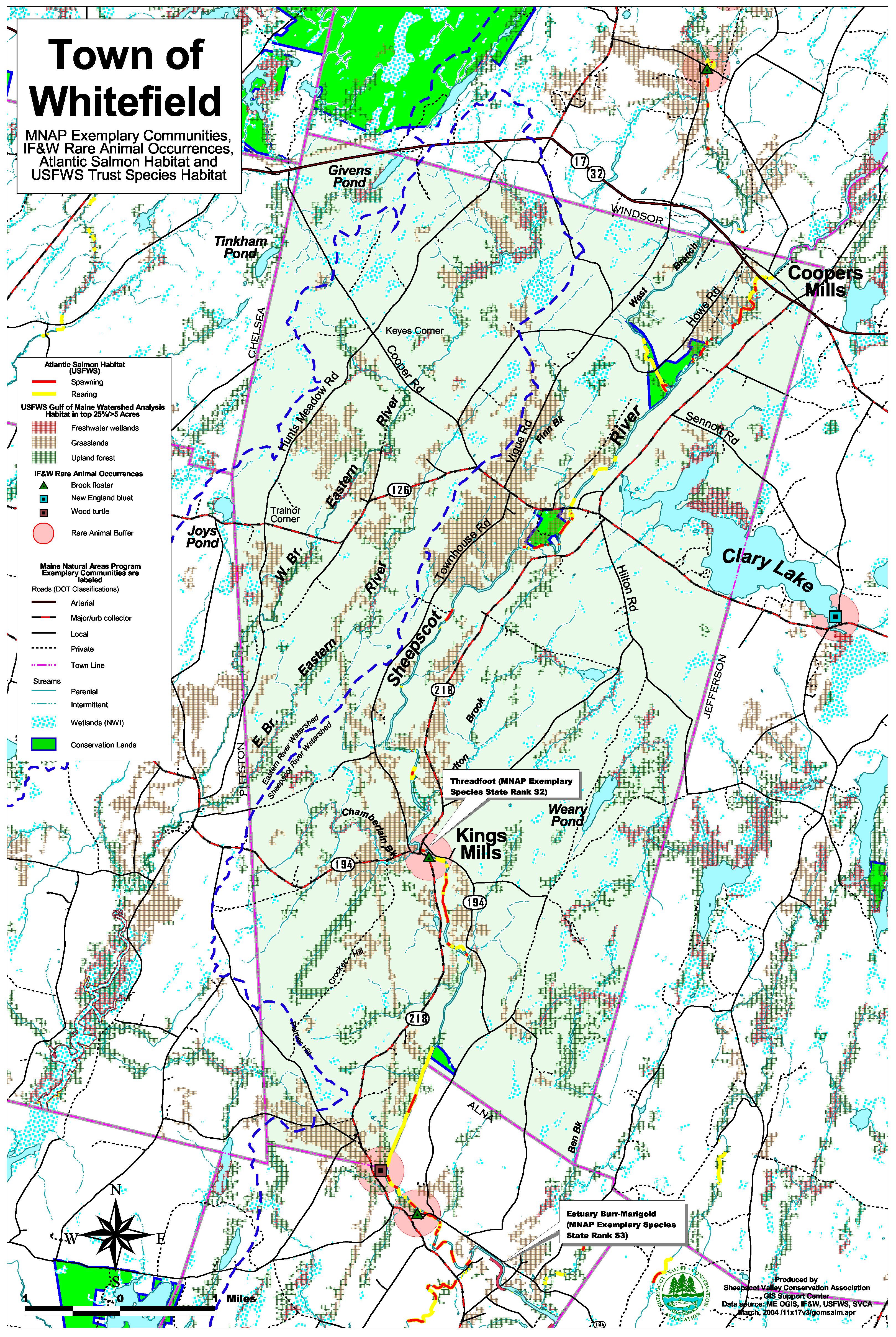 Maps of Whitefield by Paul Hoffman at The Sheepscot Valley Conservation